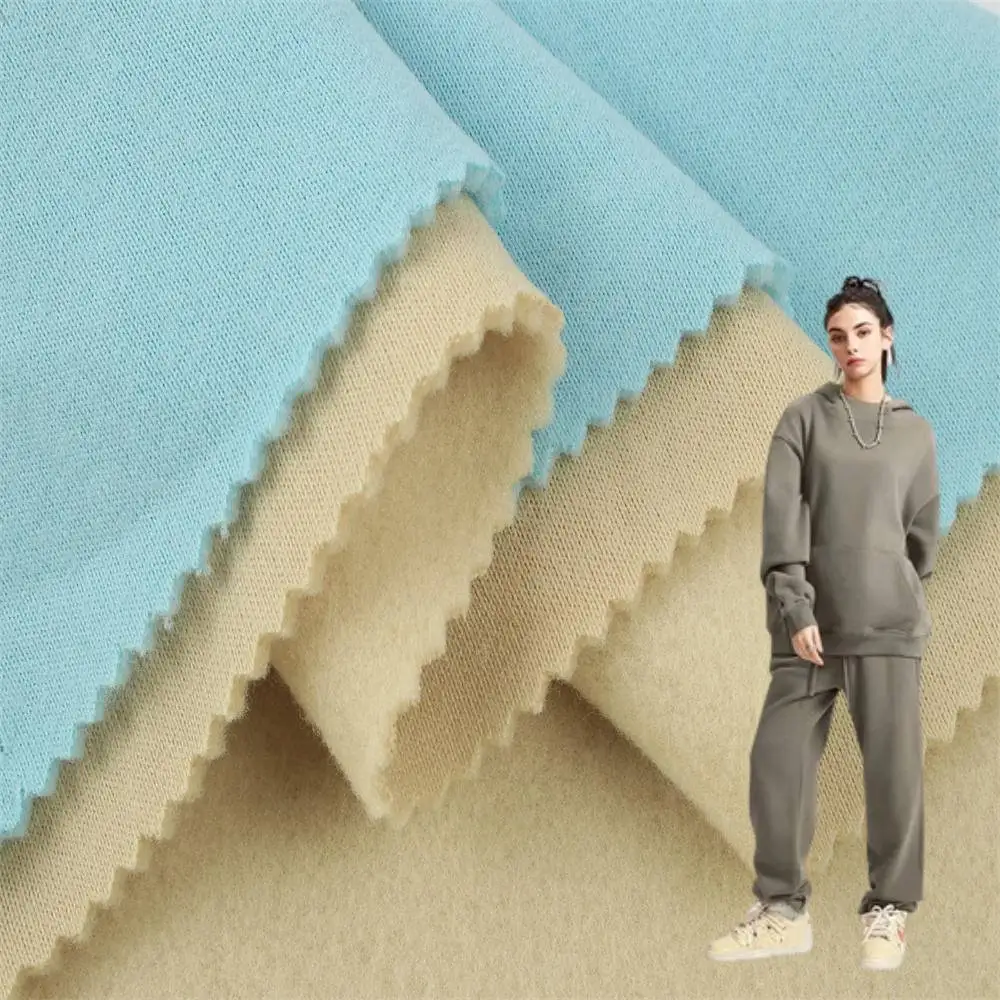 China Manufacturer Polyester  Fleece  Fabric Wholesale Super Soft Garment Fabric for Women