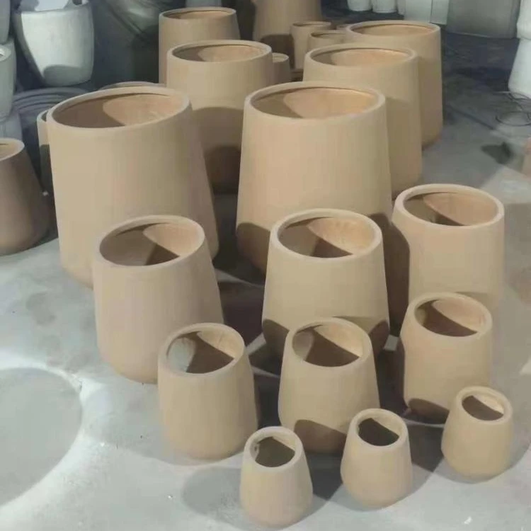 Big Cement Concrete Planter Flower Pot Fiberglass  Molds for Outdoor Garden House Building Decoration