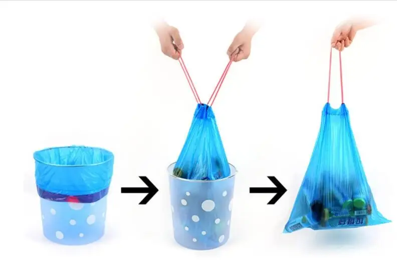 Bathroom Trash Can Bin Liners, Small Plastic Bags For Home Kitchen Office ,45*50cm, 15pcs/roll, 3rolls/bag
