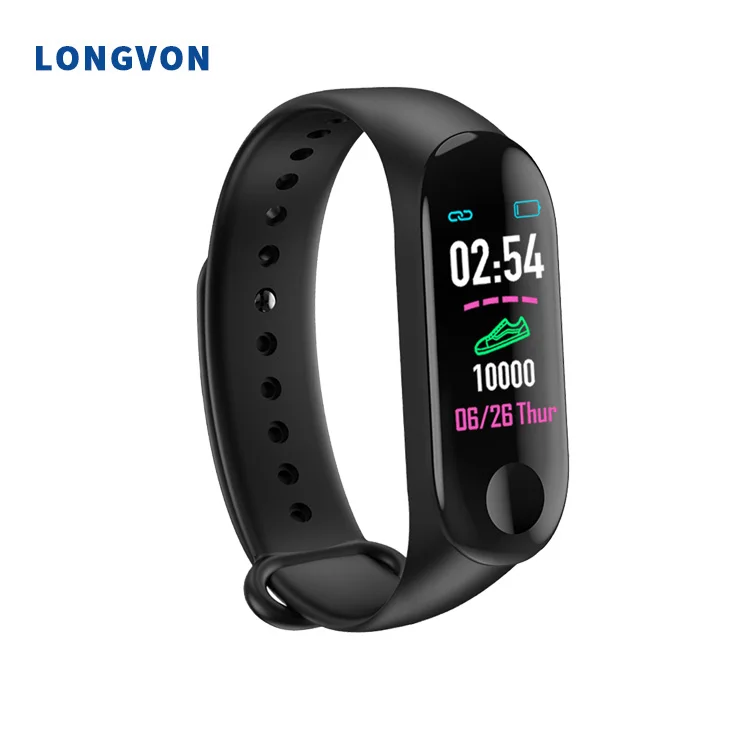 Best Selling Real Waterproof IP67 M3 Healthy Smart Fitness Health Band Bracelet With Heart Rate Blood Pressure