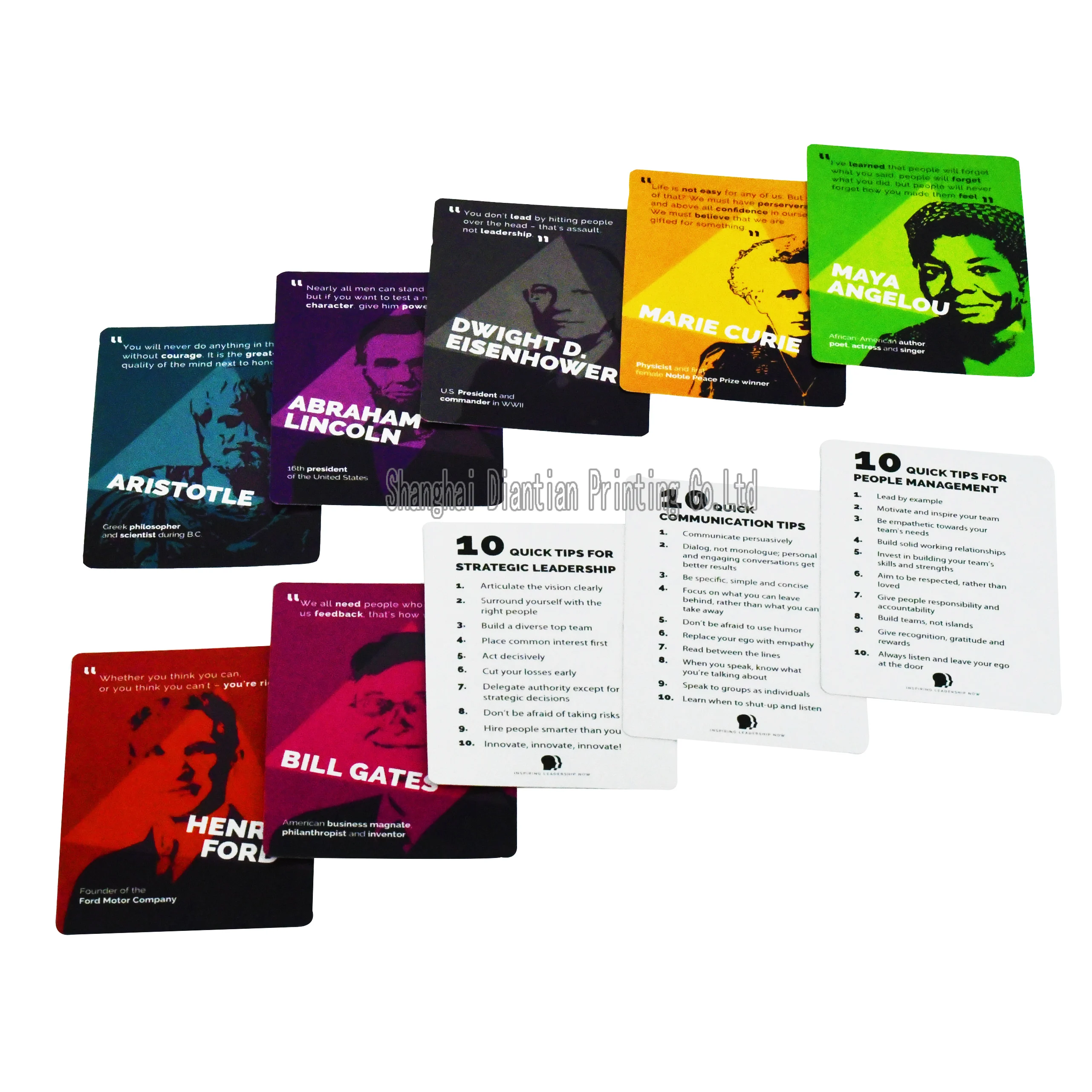 Custom positive affirmation cards deck inspiring leadership cards