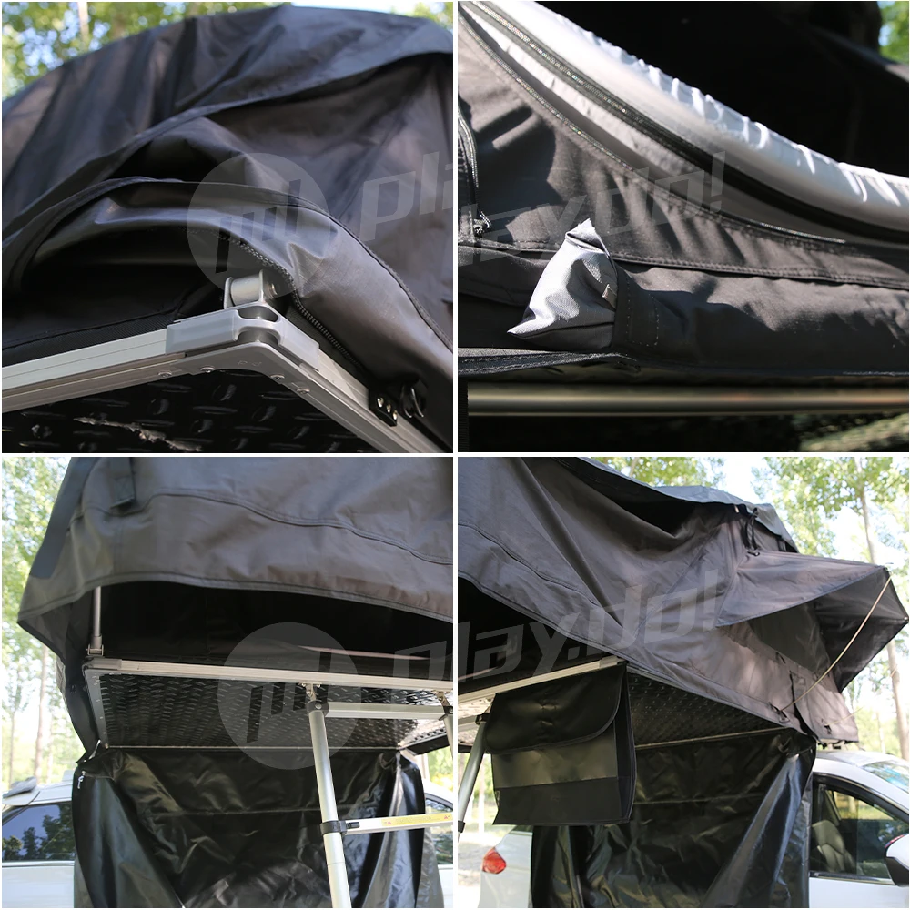 Unistrengh 4x4 car camping rooftop tent 4 person waterproof vehicle roof top tent for curved roof