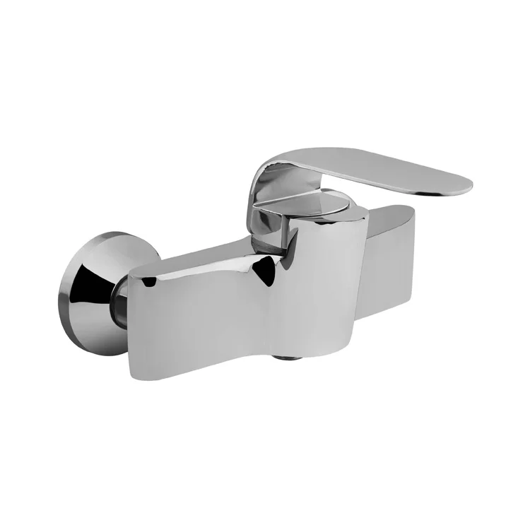 Modern Brass Chrome Single Lever Rain Shower Faucets Wall Mount Shower mixer