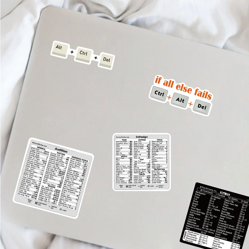 30PCS Creative keyboard shortcuts custom laptop stickers waterproof notebook graffitic vinyl sticker