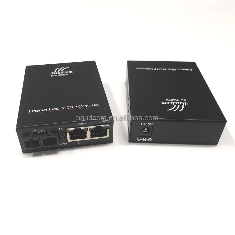 2Ports 1000M Ethernet Fiber Media Converter Gigabit