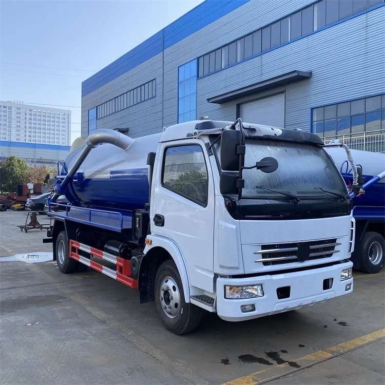 Dongfeng 8 cbm канализационные всасывающие грузовики с jurop вакуумный канализационный насос 6 колес всасывающий грузовик экспортируется на Филиппины