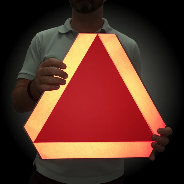 Медленно движущийся знак автомобиля, автомобильная эмблема, задний предупредительный знак ECE для сельскохозяйственных автомобилей, тележка для гольфа, грузовик, прицеп