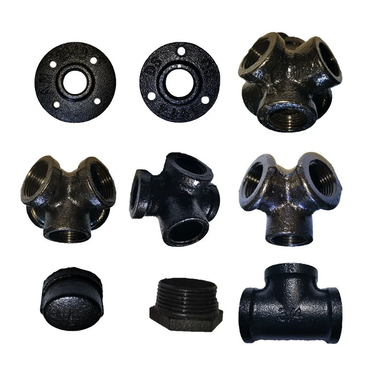 3 way pipe fitting side outlet elbow connector malleable iron pipe fitting