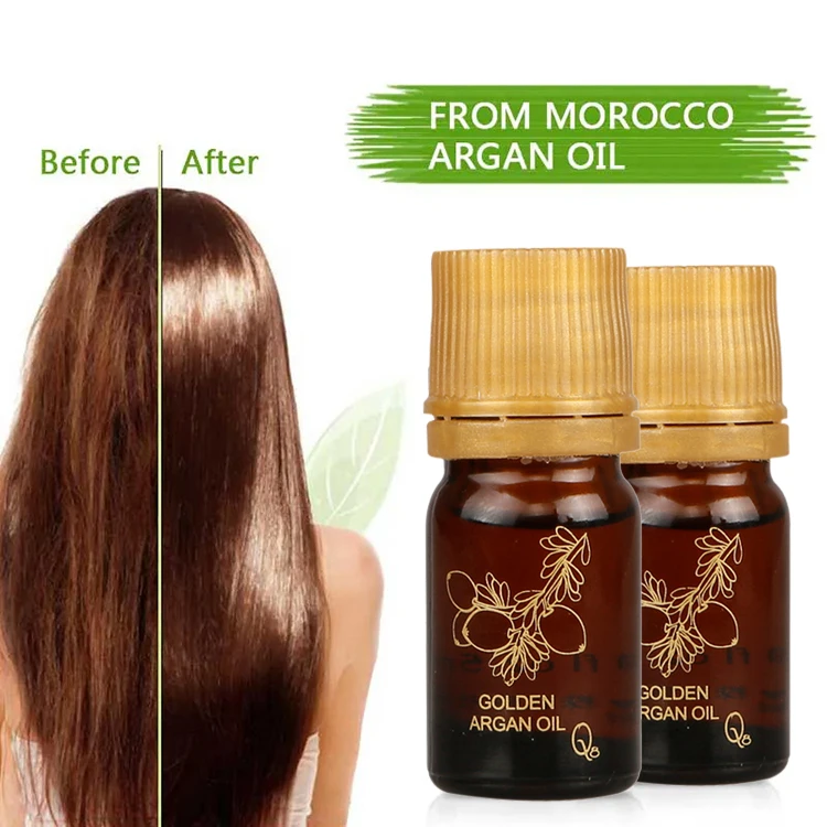 5ml 10ml Dry Hair Maintenance Natural Cold Pressed Argan Oil Hair and Scalp Pure Organic Aragan Oil For Hair