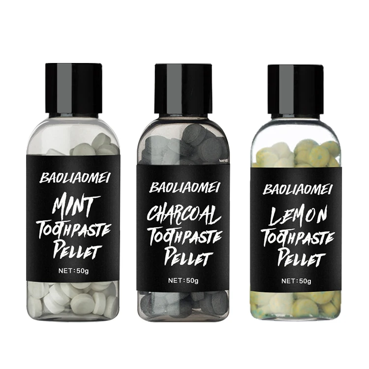 Eco Friendly vegan toothpaste pill toothpaste granules Teeth Whitening Private Label Toothpaste Tablets For Hotel Travelling