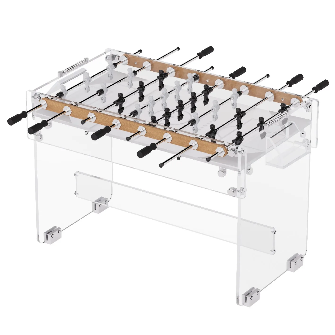 2024 Newest Luxury Acrylic 55' Professional Foosball Table Soccer with Fooseball Set for Home, Game Room
