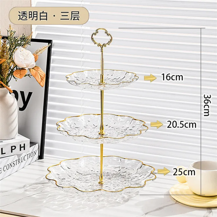 Nordic Modern 3 Tiers Cake Stand Dessert Food Display Rack Fruit Plate For Home Living Room Wedding Party Table Serving Decor