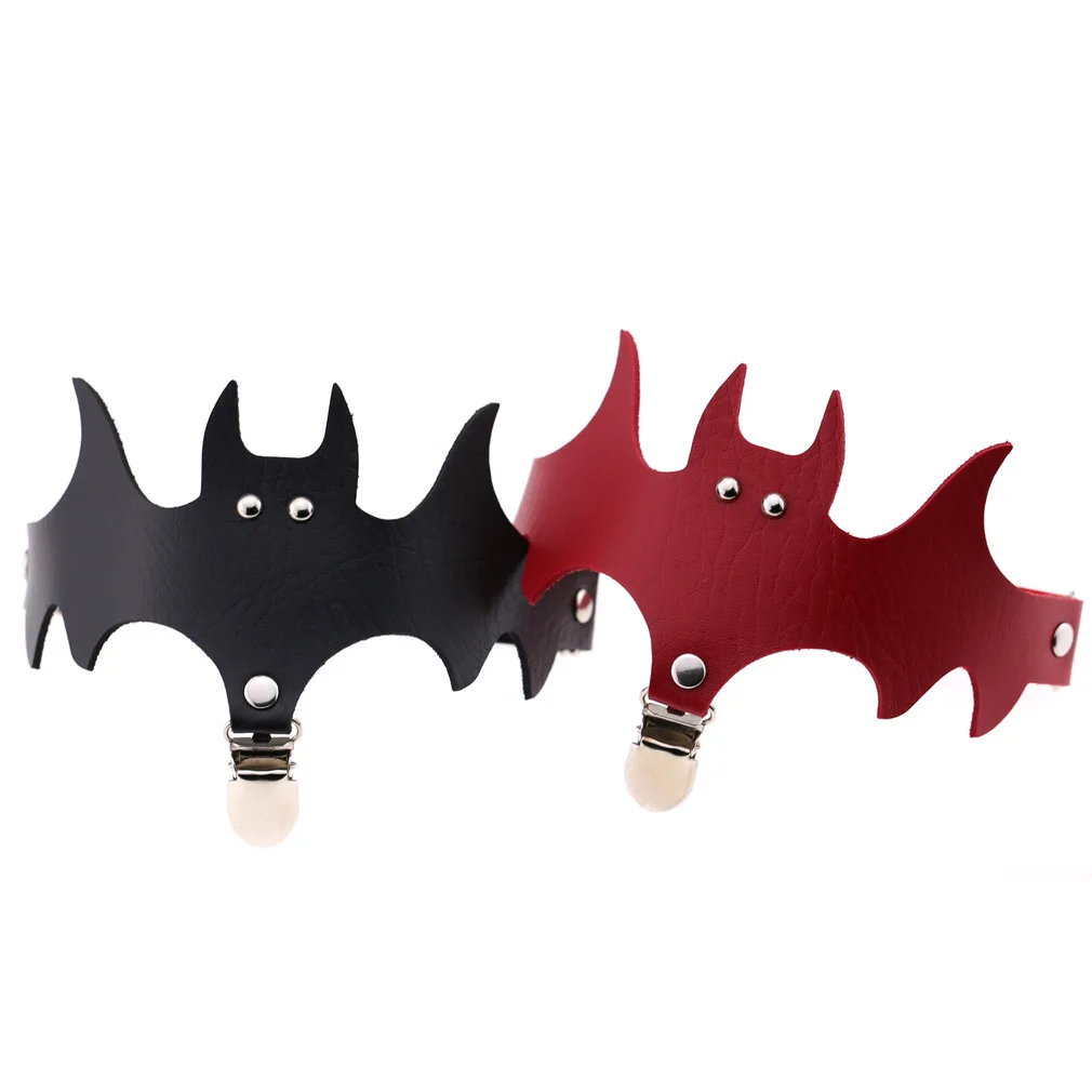 Genya Original character exaggerated Halloween Christmas leg decorations bat wings leather garter socks clip leg ring