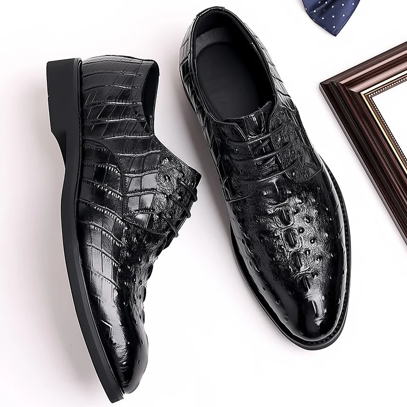 Wholesale crocodile skin leather shoes wedding crocodile leather shoes for men