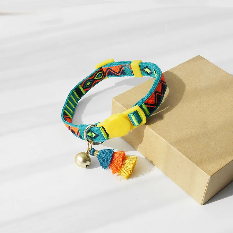 handmade safety dog and cat necklace laser reflective collar halloween wholesale orange bowtie diamond collars christmas toy