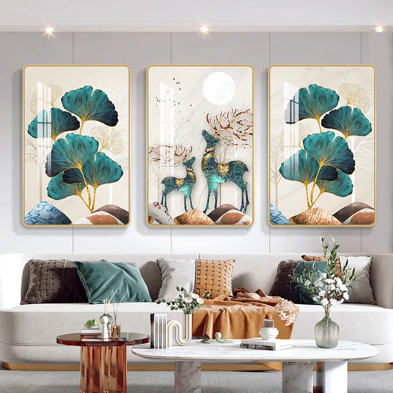 Modernpaintings Animal Painting Living Room Porch Decor Crystal Porcelain Landscape Wall Art