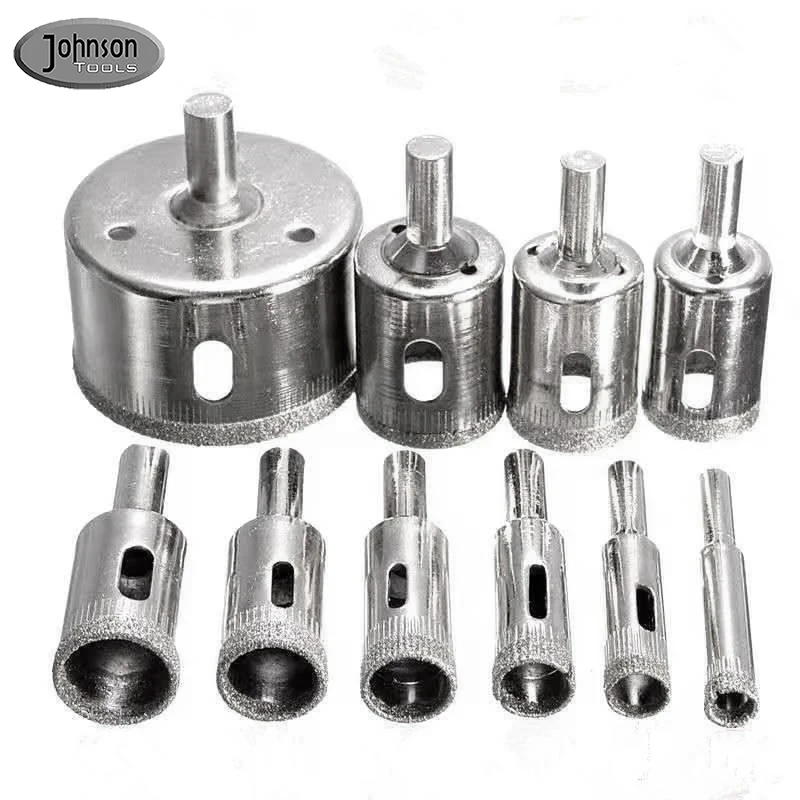 Jade Tile Hole Saw Kit Electroplated Diamond Tipped Core Drill Bit for Ceramic,Glass,Porcelain,Marble
