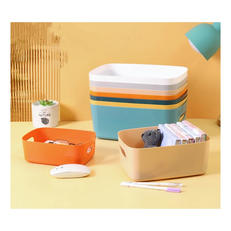 Plastic Storage Baskets Kids Toys Organizer Clothes and Sundries Storage Box Cabinet Storage Bag Laundry Basket
