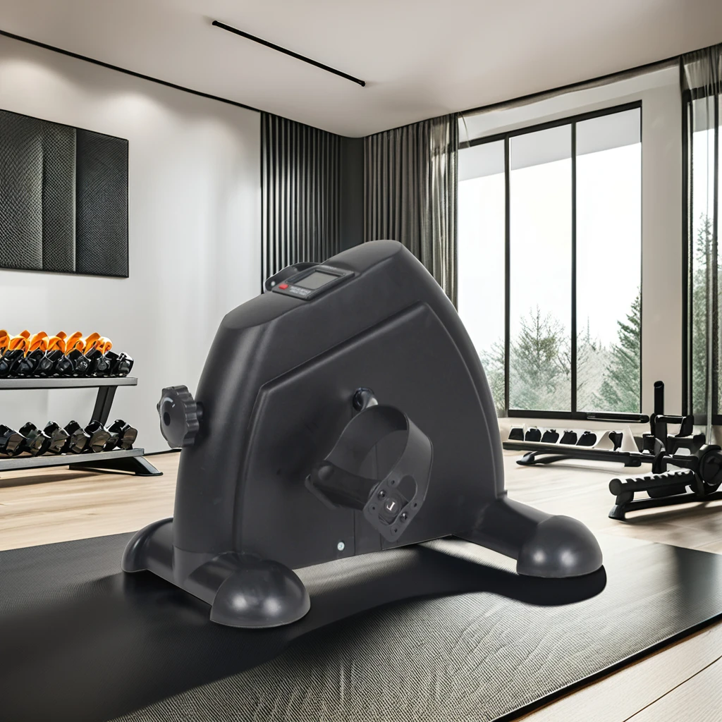 Mini Home Exercise Bike with LCD Display Ribbon System Forward and Backward Motion for Gym Use