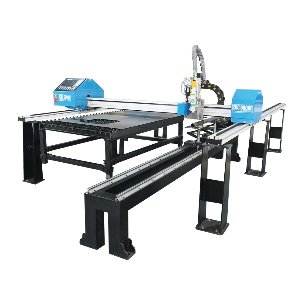 Double rail portable gantry industrial laser cutting machines fiber laser cutting machines for steel metal