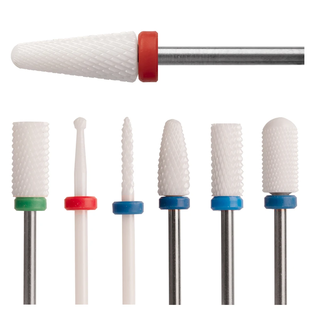 Профессиональное маленькое закругленное керамическое сверло размером хвостовик 2022 дюйма 3/32 для ногтей машины dremel