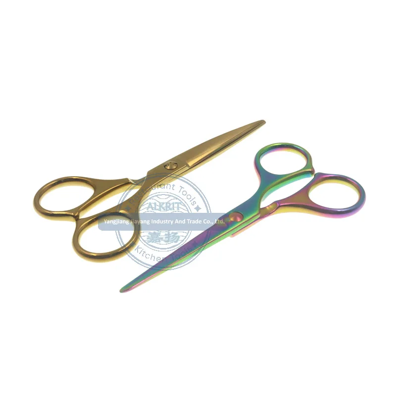 (ALSC-CS001) colorful steel small pocket chef scissor Art Craft DIY Scissor with Adjustable Screw Micro Serrated blade