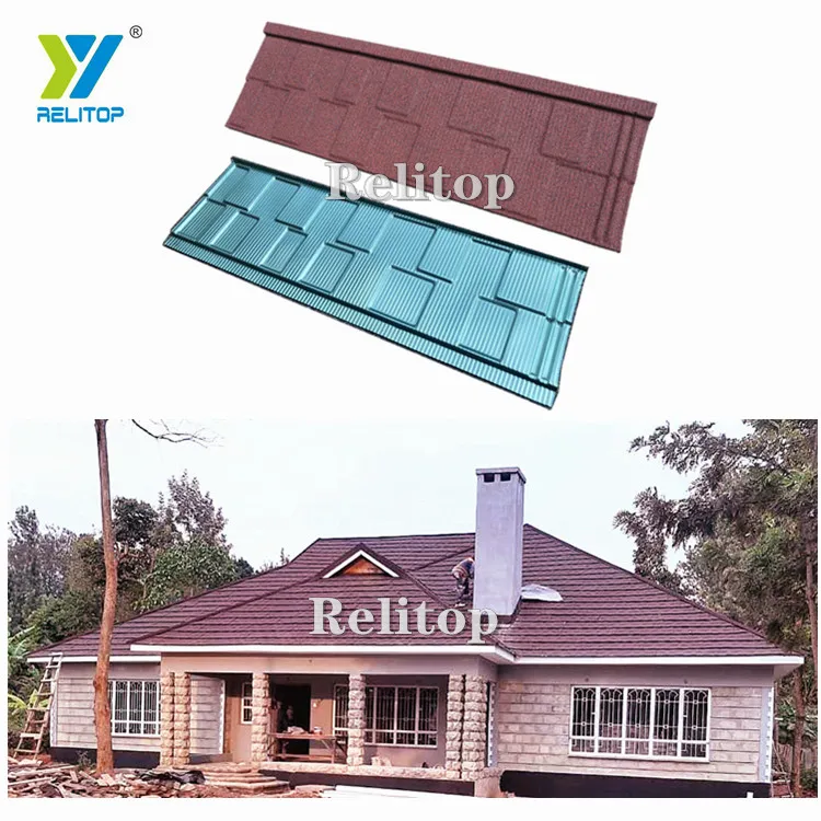 Al-zinc factory prices stone coated metal roof tile in China/colorful roofing tile