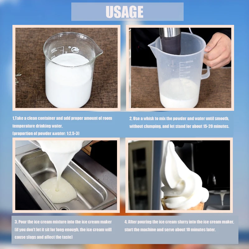 Hot Sale Soft Matcha Flavor Ice Cream powder Wholesale Commercial Sundae ice cream ingredients