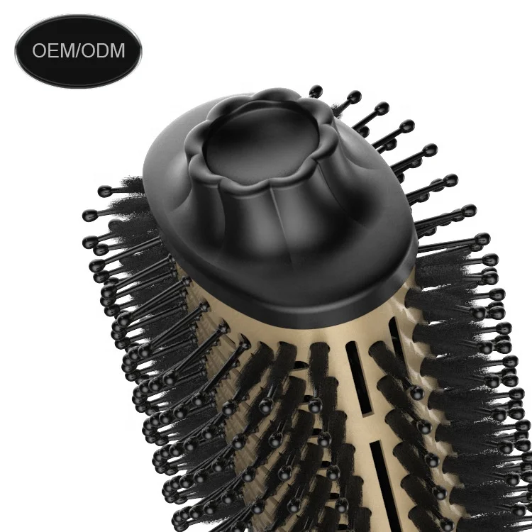
professional black gold hair styling salon beauty tools electric one step hot air styler dryer brush 
