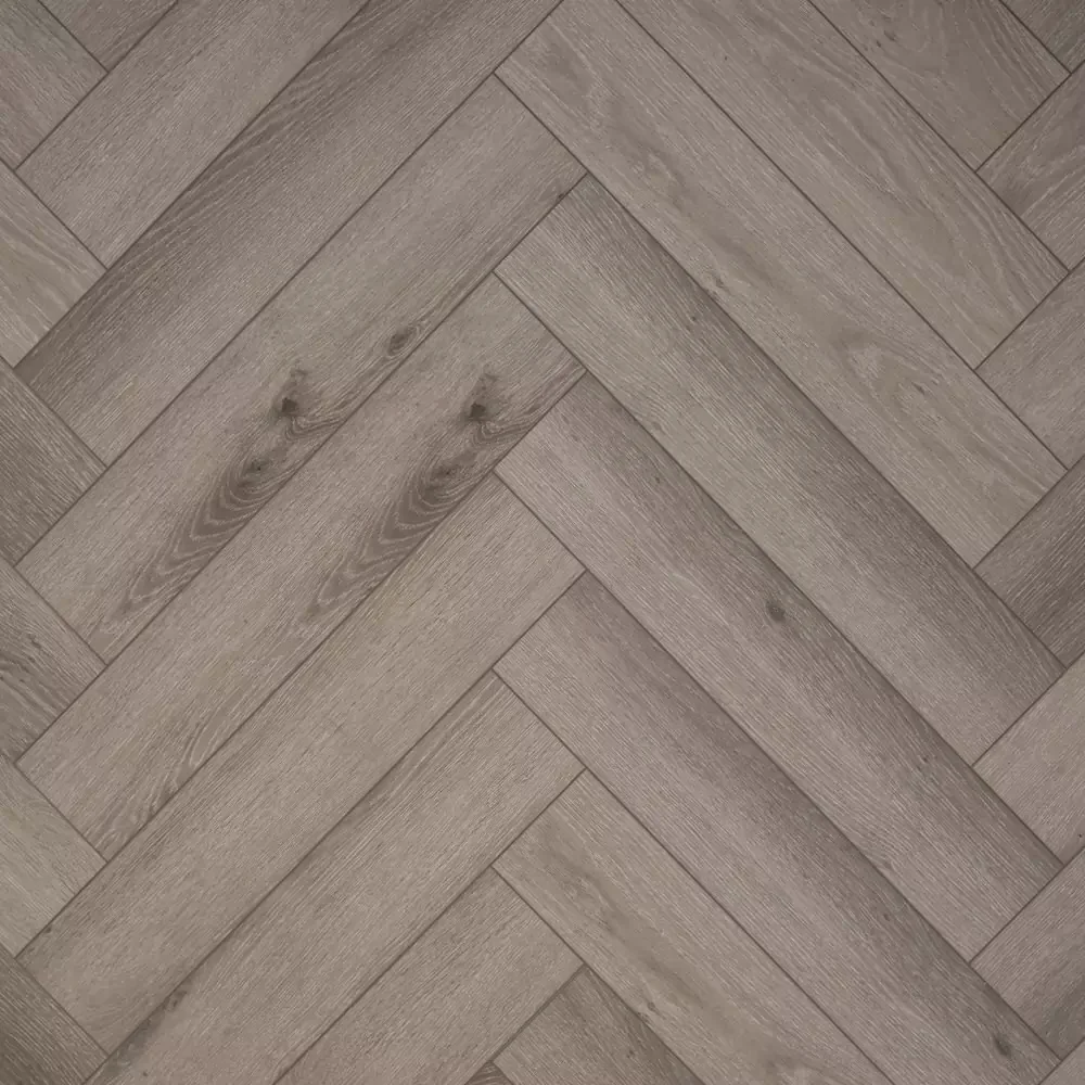 Click System Grey oak Herringbone 6mm Luxury SPC hybrid flooring