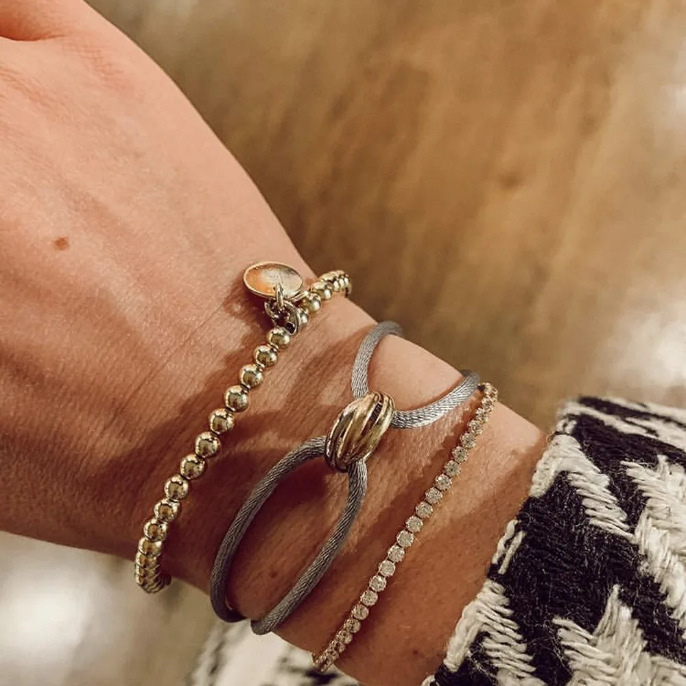 Stainless Steel 3 Rings Western Fashion Style Bracelets Women and Men Wholesale Bracelets