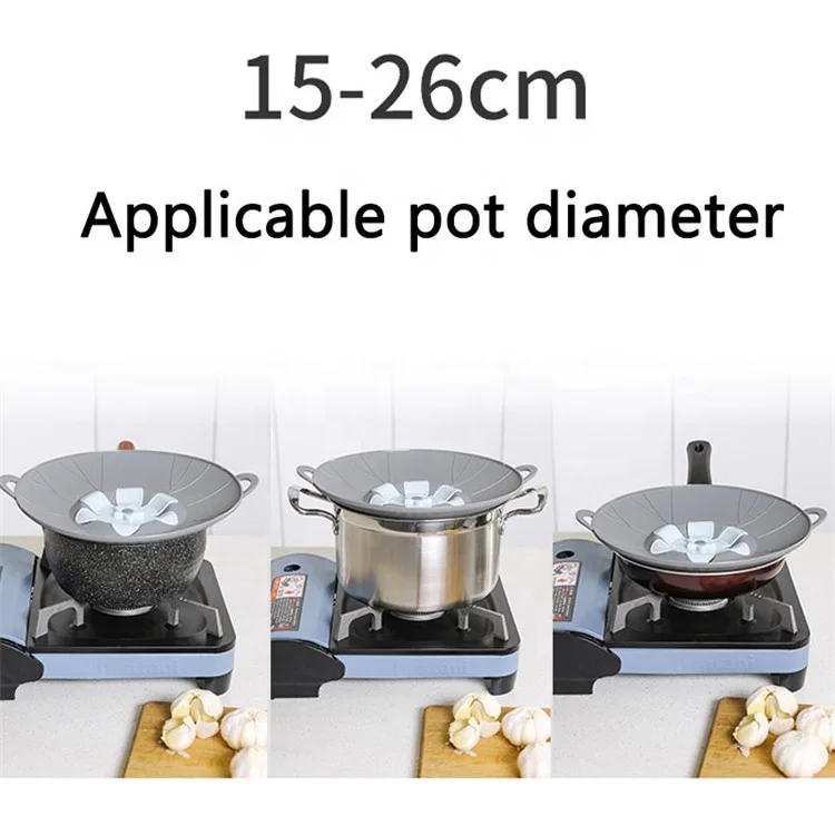  Multifunctional Flower-shaped Water-proof Steaming Silicone Splash-proof Pot Cover For Household