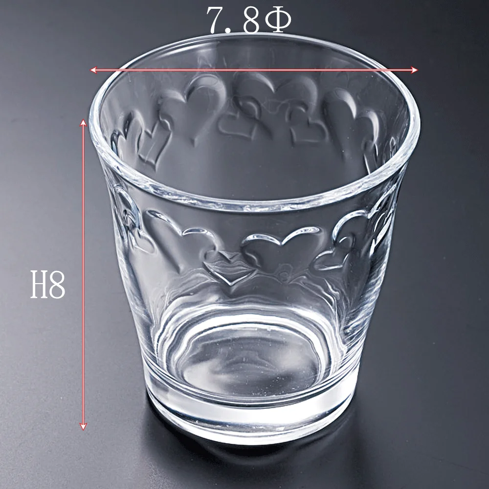 Great Cost Performing Heart Tumbler Hold Desserts 080 10068 Z841 Transparent Clean Water Drinking Glass