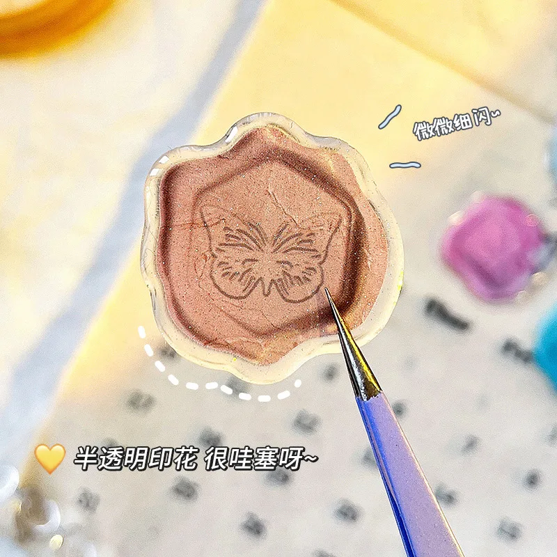 wholesale European Retro Customized OPP Bag Packaging Round Wax Invitation Seal Wax Sticker Suitable For Office Crowd