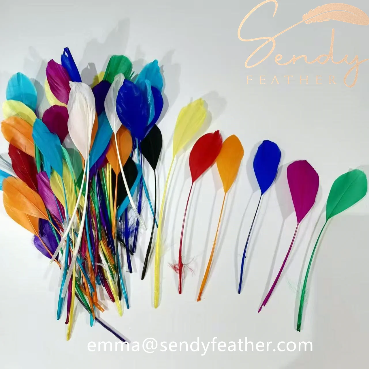 Natural feather goose 4-6' 10-15cm Dyed Stripped goose feathers for costumes hats millinery crafts decor