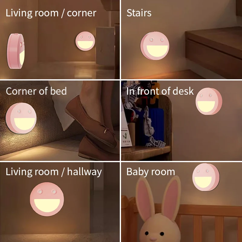 Magnetic Wall Sconce AAA Battery Stick Motion Sensor smart LED Night Light 4 Lighting Modes 2 colors Dimmable Indoor Night Lamp