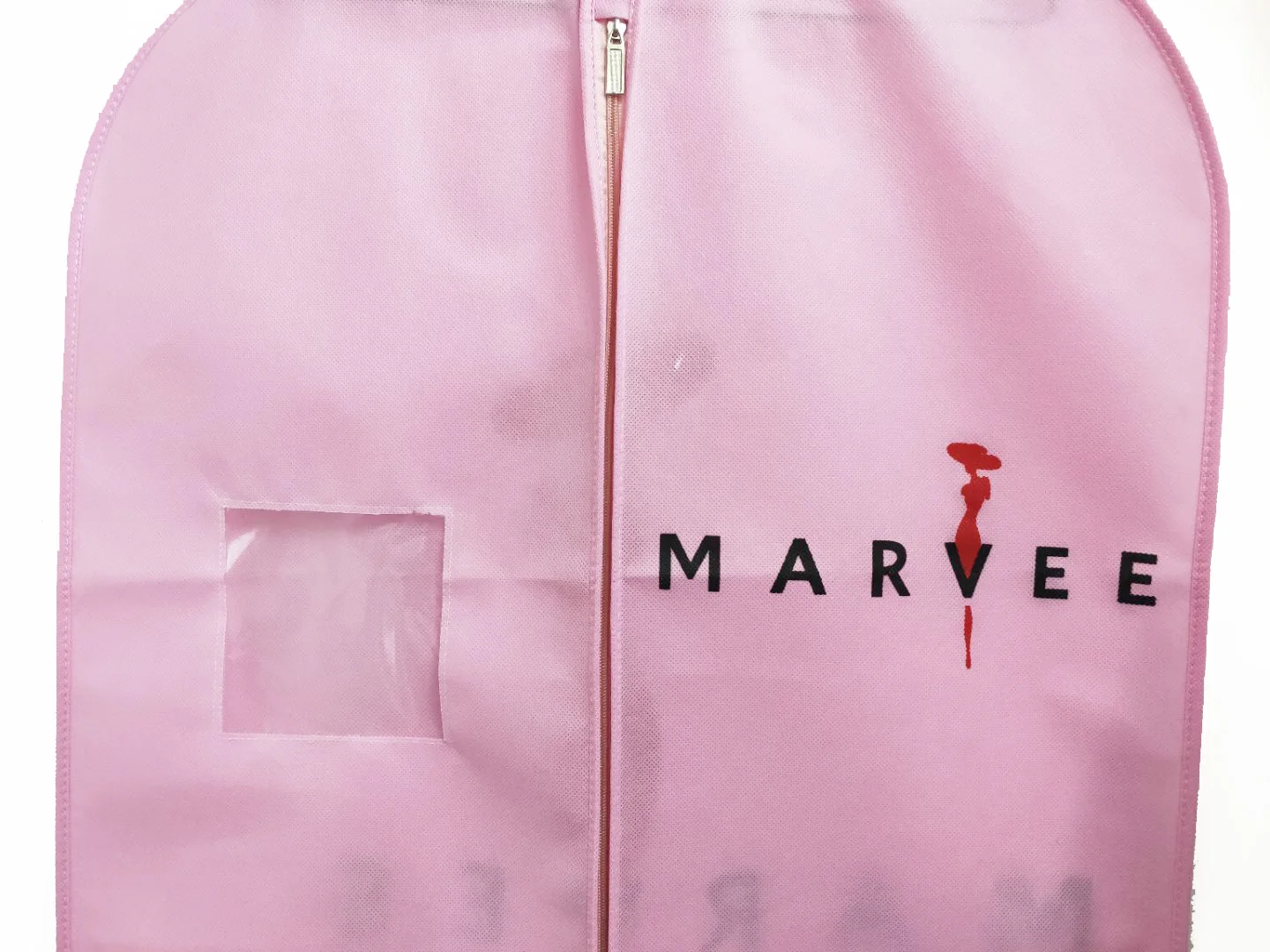 Pink non woven customized dress and bridal wedding dress cover and garment bags