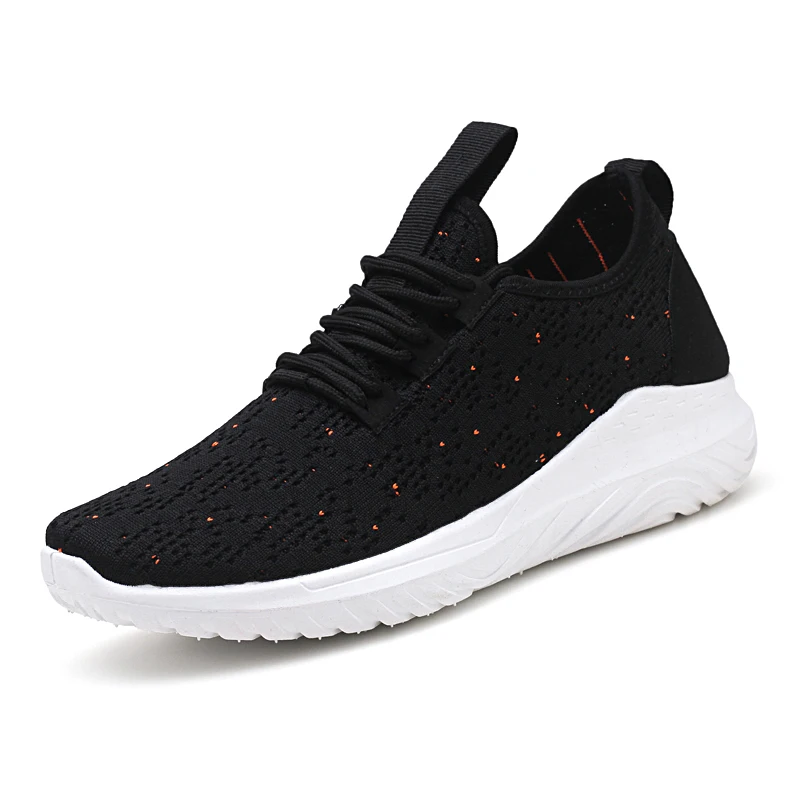 1828  Flying Woven White Sneakers Shoes For Boys Men Casual Running Casual Fitness Trainers Sport Shoes