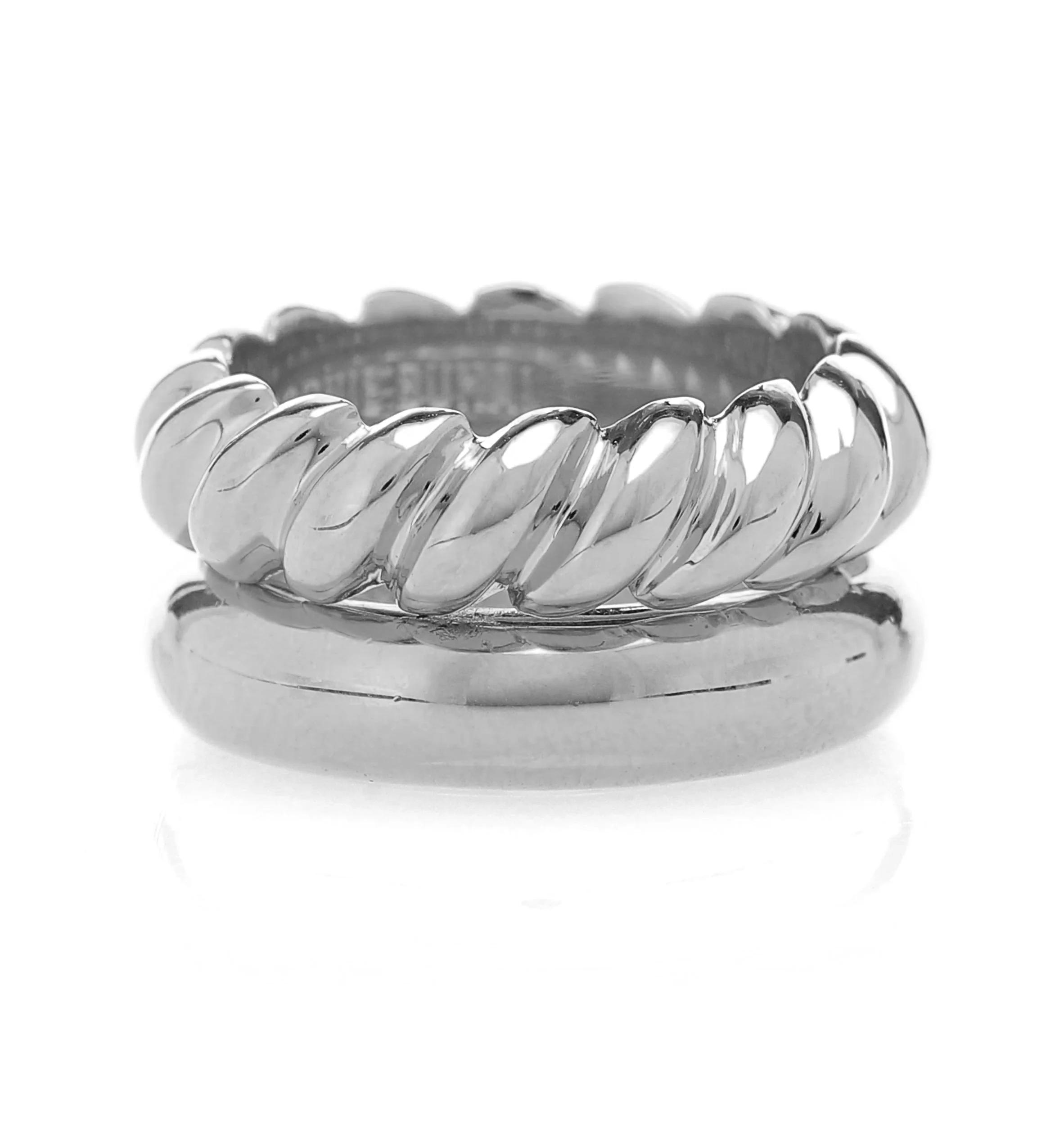 Milskye wholesale fine jewelry 18k gold plated 925 sterling silver stacked rope gold vermeil rings