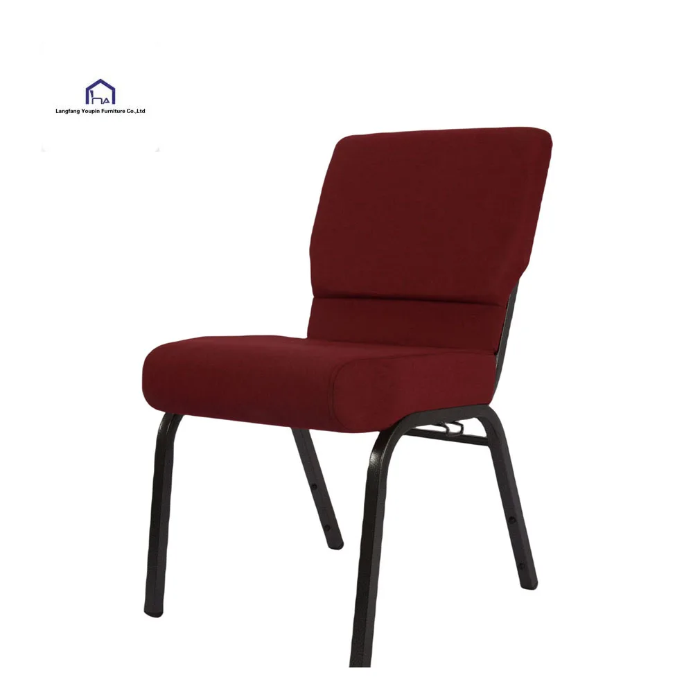 Selected Color Knitted Metal Frame Removable  Interlock Arrange Wholesale Auditorium  Modern Church Chairs
