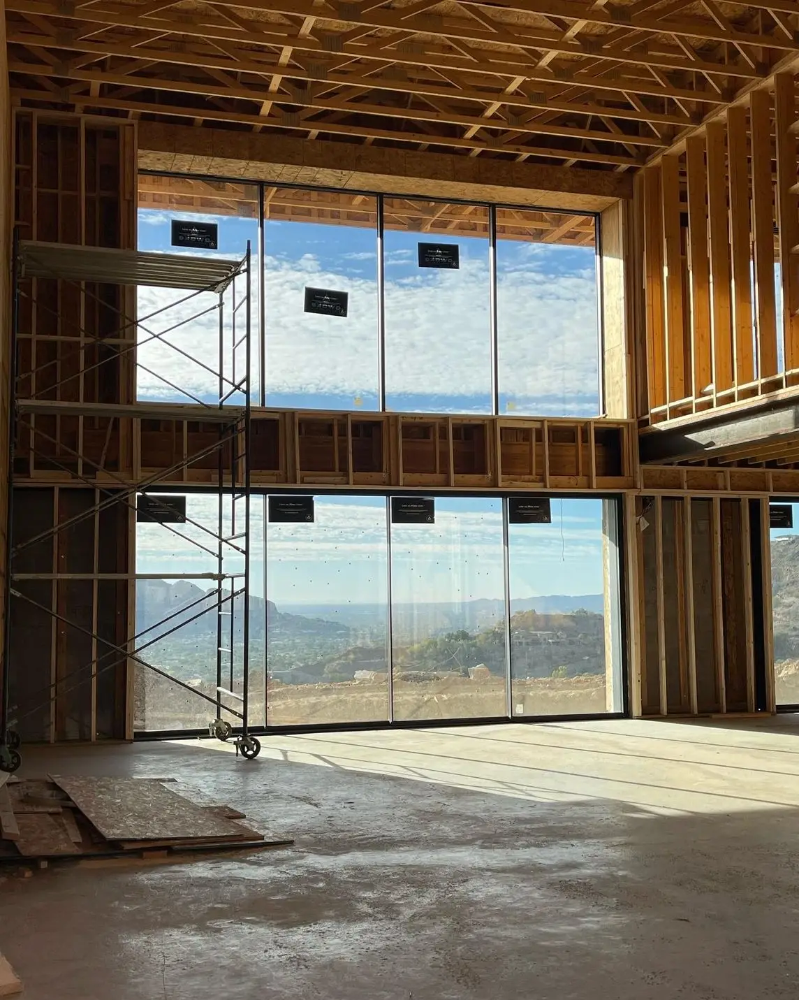 ZMR AS2047, окна с тройным остеклением, низкая цена, большая картина, черные окна, панорамные окна, пол из нержавеющей стали, горизонтальные французские