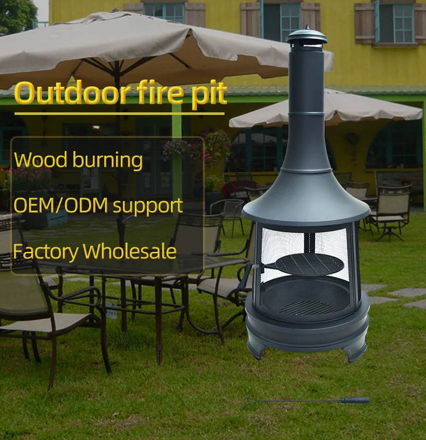 Wood burning steel outdoor fir pit metal fire pit wood fire pits