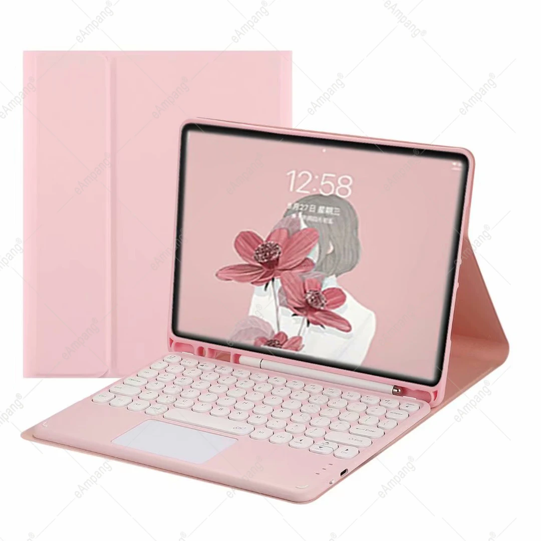 P610 P615 Leather Cover with Pen Slot BT Wireless Magnetic Detachable Keyboard Case For Samsung Tab S6 Lite Case with Keyboard