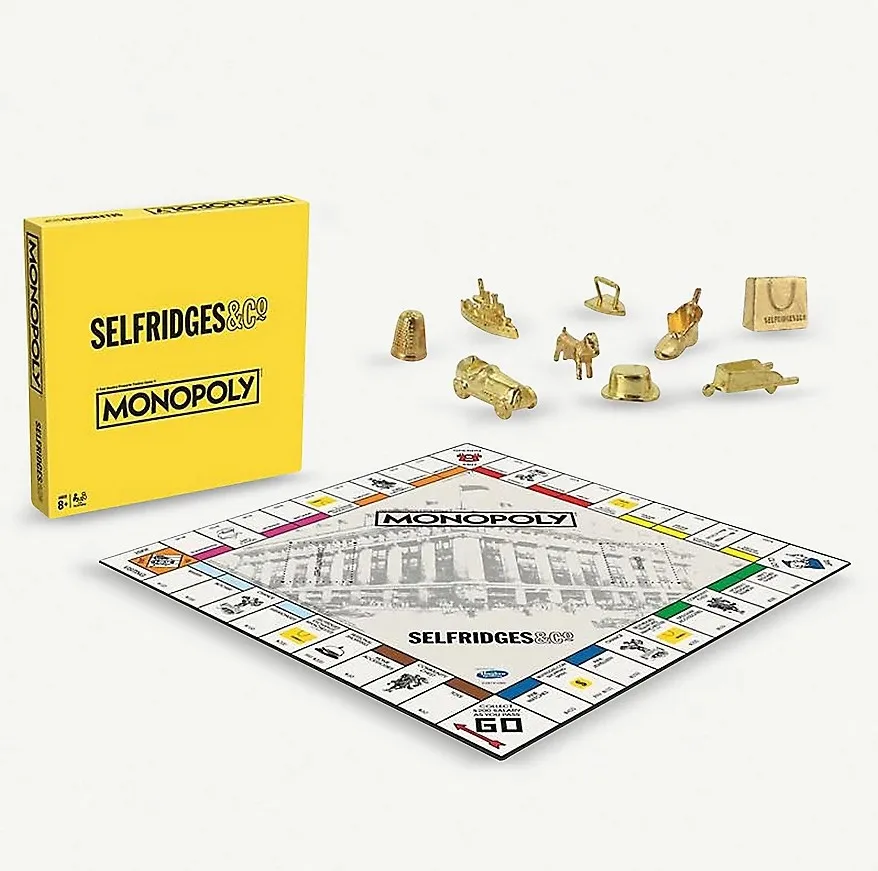 Selfridges X Monopoly Square  licensed monopoly boardgame Custom Design Your Own Board Game Printing Corporate gift