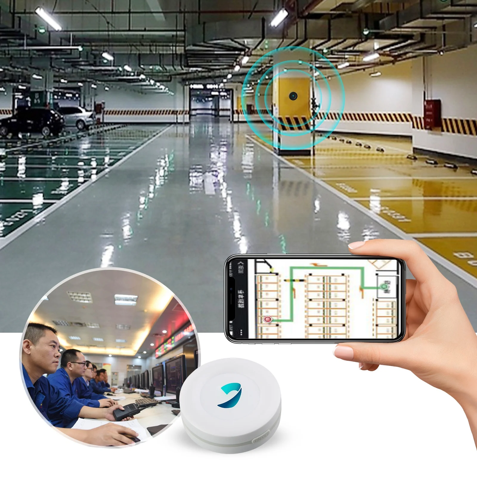  STiE5 круглой формы BLE5.0 датчик движения/3-осевой акселерометр Маяк iBeacon