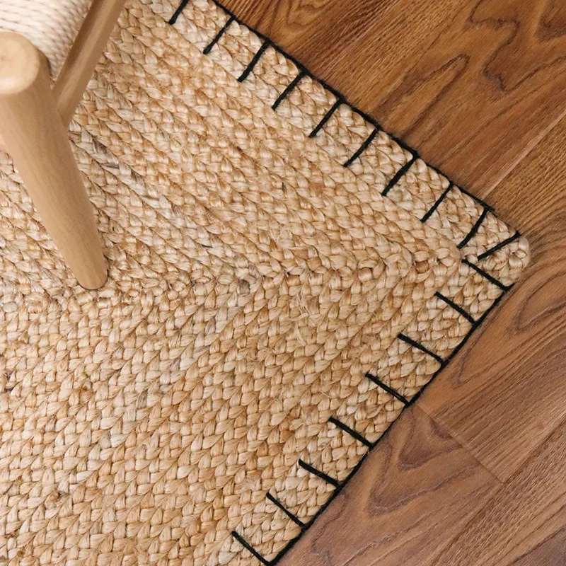 Wholesale Custom Luxury Alfombras Floor Living Room Tapis Large Area 100% Natural Jute Carpets Rugs for Home Hotel Decor