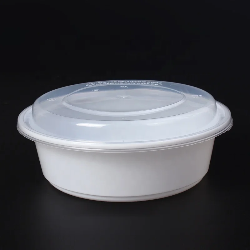 25oz/725ml Microwavable Disposable Plastic Container Packing PP Plastic Meal Prep Containers with Clear Lids