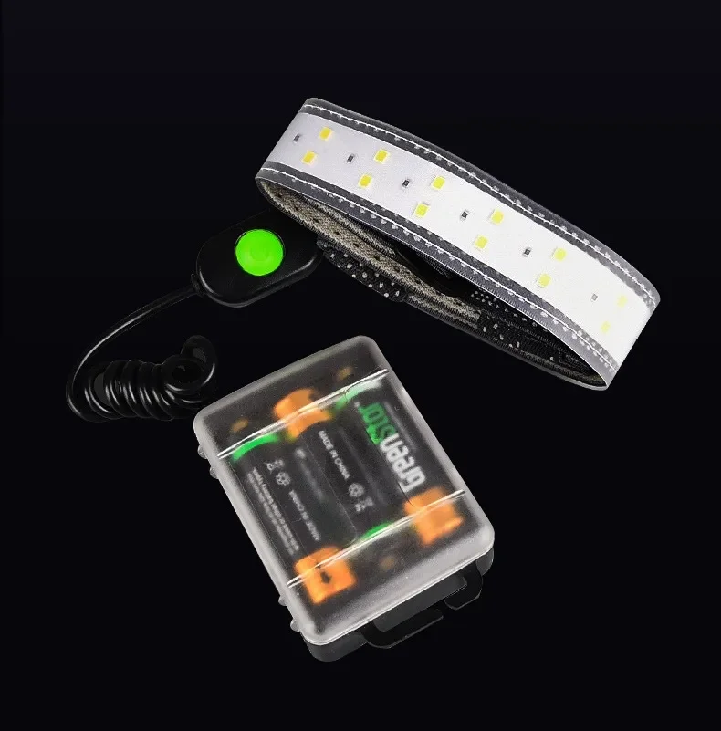 New headlamp LED Outdoor Night Running Elastic Headband Broadbeam Led Strip Headlamp