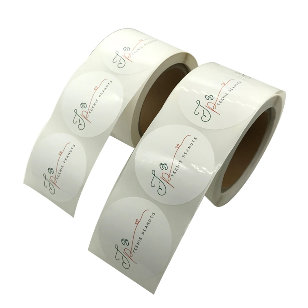 Private design product labels maker self adhesive vinyl round waterproof sticker roll paper custom printing logo label stickers