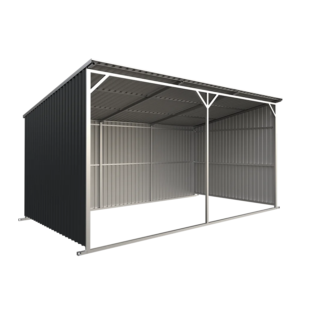 LS1912-H317 Easy assembly steel structure for cows Stalls with Stall Fronts and Stall Walls / Mini Horse Shelter